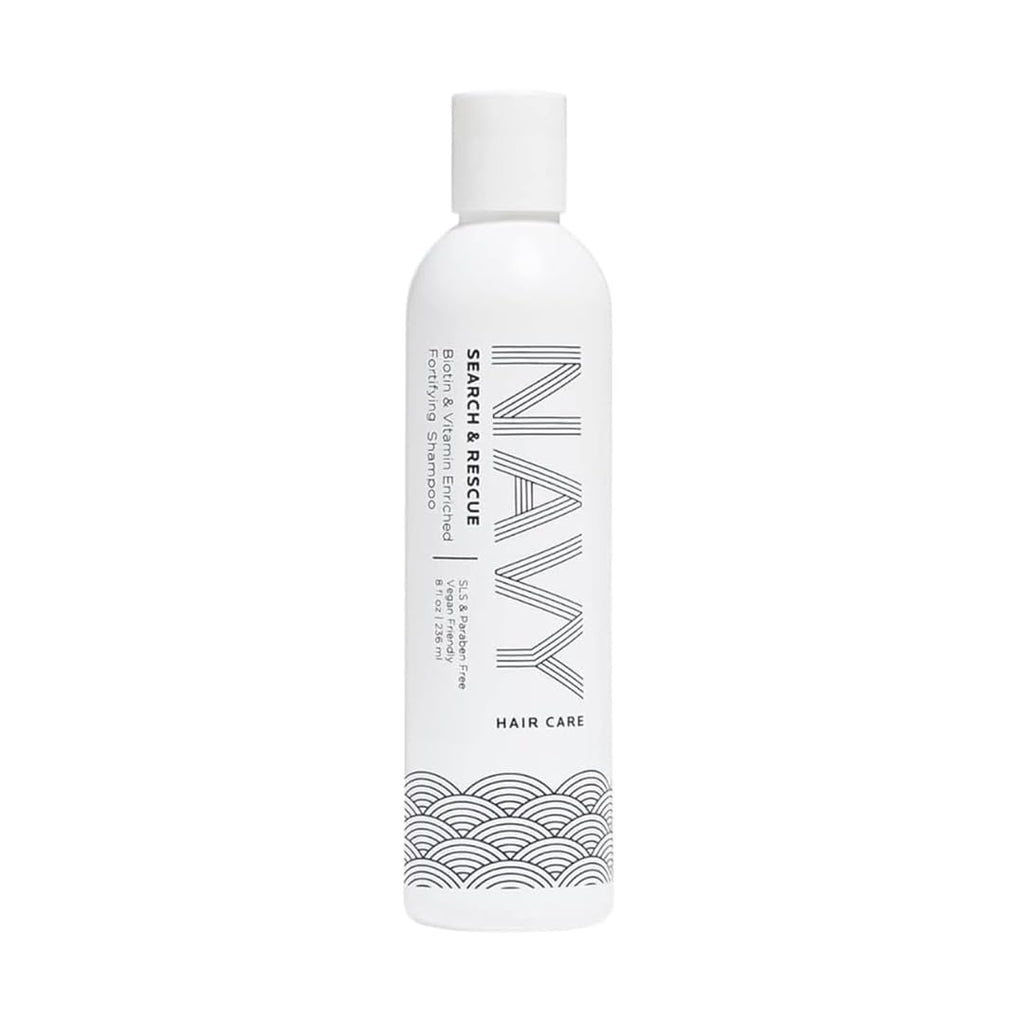 NAVY HAIR CARE Search and Rescue Shampoo | Biotin + Rosemary Oil Enriched for Hair Growth | Paraben Free | 8 oz