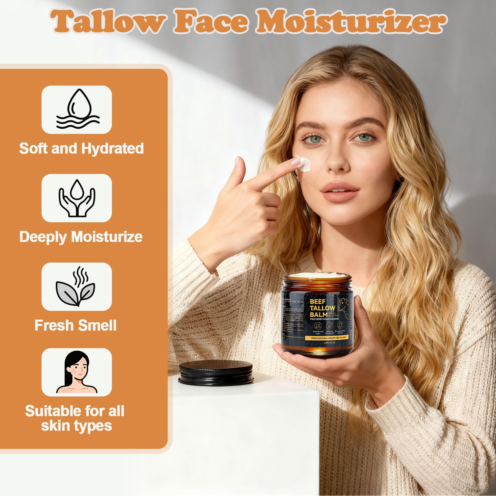 NAWydzz Beef Tallow Skin Balm with Honey & Beeswax