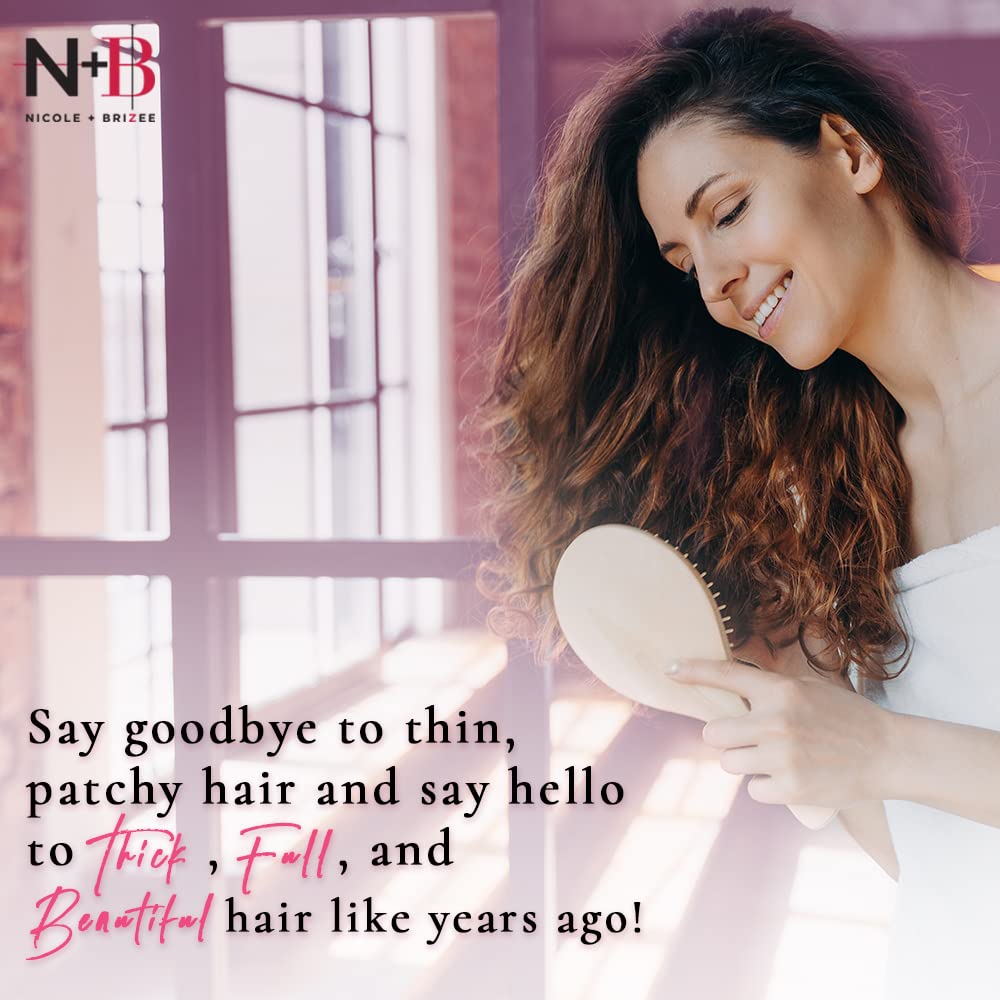 N+B Hair Growth Serum by Nicole + Brizee – Thicker, Fuller Hair (2 oz) 3-Pack