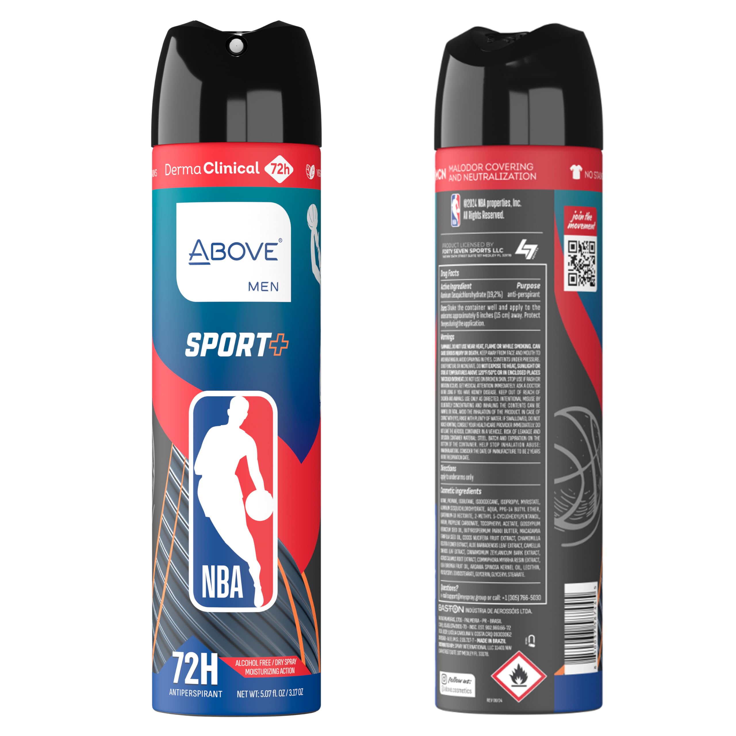 NBA Above Portland Trail Blazers Deodorant Gift Set – 4 Scents, 72h Protection, Dry Spray