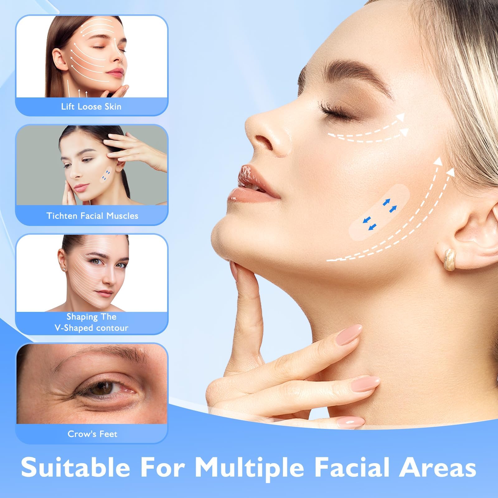 NBF 180PCS Face Tape Lifting Invisible — Instant, Breathable Face Lift Tape for Sagging Skin