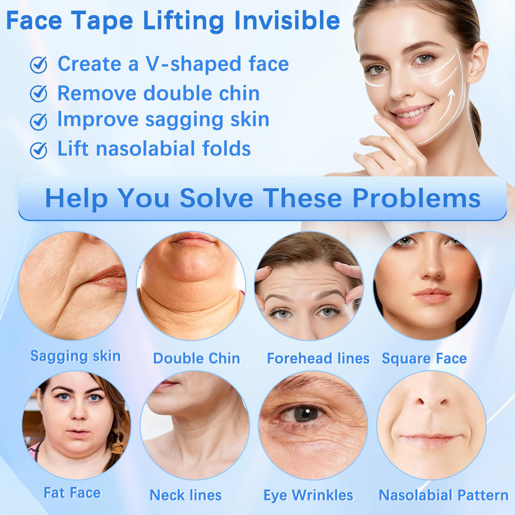 NBF 180PCS Face Tape Lifting Invisible — Instant, Breathable Face Lift Tape for Sagging Skin