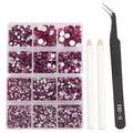 NCB 8000pcs Non-Hotfix Rhinestones Kit – 10 Sizes (SS3-SS30) for Nail Art & Crafts