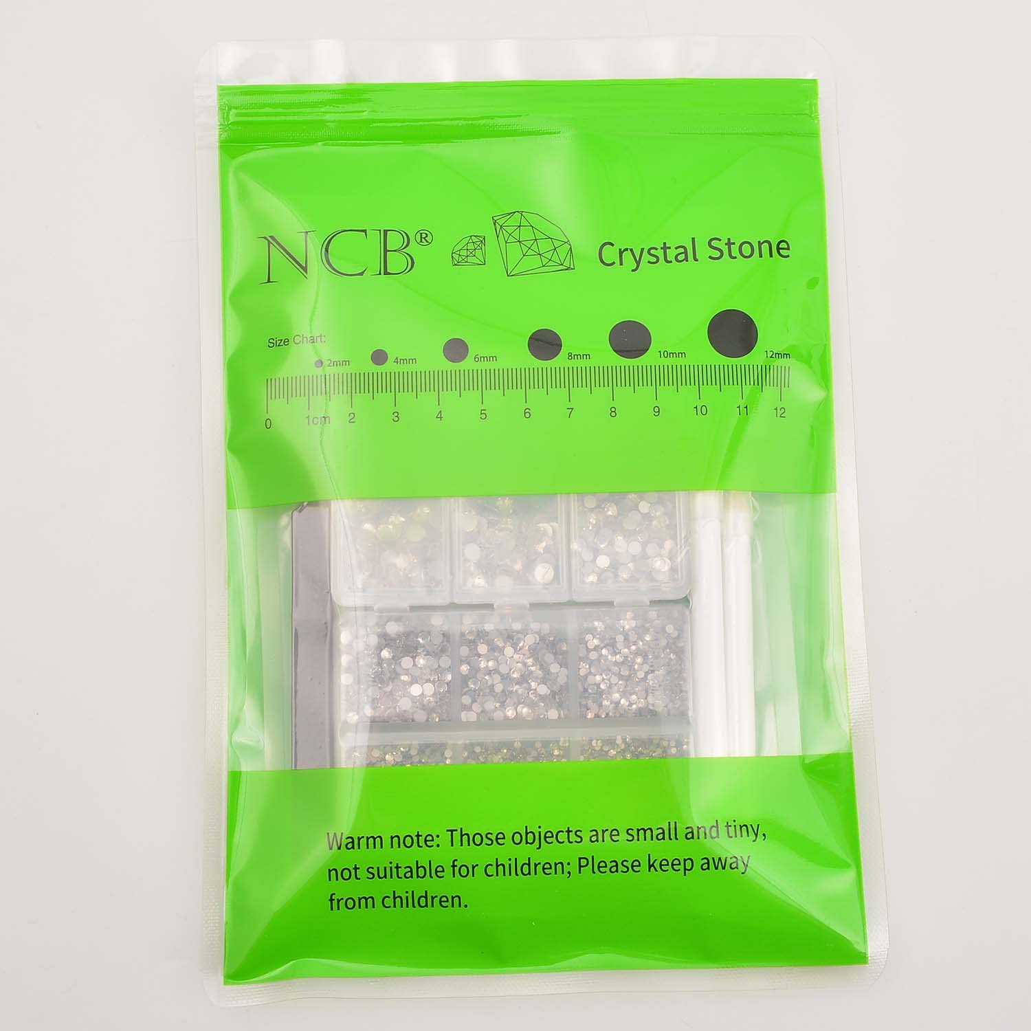 NCB 8000pcs Non Hotfix Rhinestones – Mixed Sizes SS3-SS30 with Tweezers & Pen