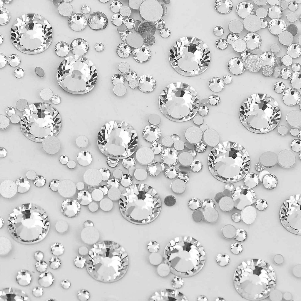 NCB 8000pcs Non Hotfix Rhinestones – Mixed Sizes SS3-SS30 with Tweezers & Pen