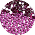 NCB 1500pcs Flatback Round Glass Nail Art Rhinestones – Fuchsia SS16 4mm