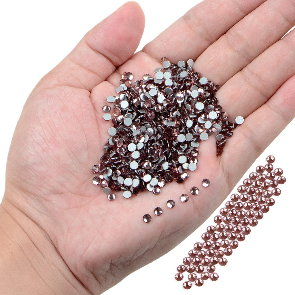 NCB 2880pcs Lt Amethyst Flat-Back Glass Rhinestones 4.0mm for Nails Art & Crafts