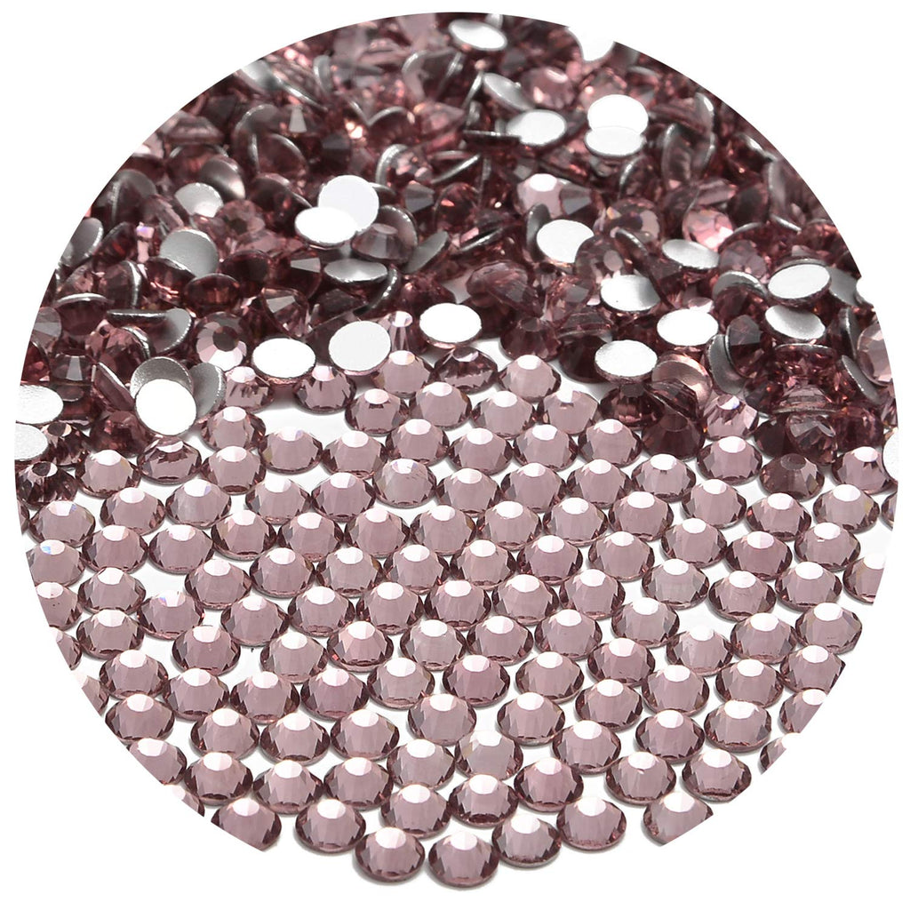 NCB 2880pcs Lt Amethyst Flat-Back Glass Rhinestones 4.0mm for Nails Art & Crafts