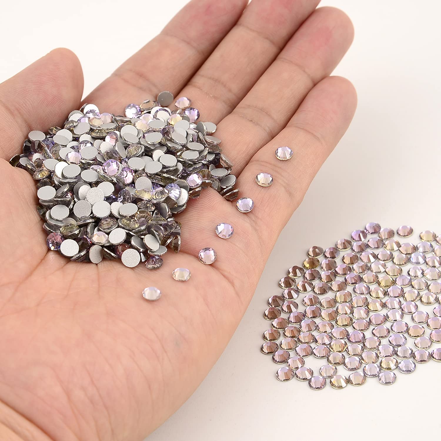 NCB Nancybeads 1500pcs Flatback Glass Nail Art Rhinestones – Lt. Rose Aqua SS20 5mm