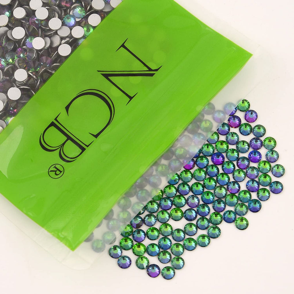 NCB Nancybeads Green Volcanic Flat-Back Glass Rhinestones – 1500pcs SS20 5mm