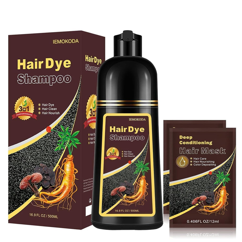 NCEPROHR Brown Hair Dye Shampoo – Instant Color, Gray Coverage in Minutes | 16.9 oz