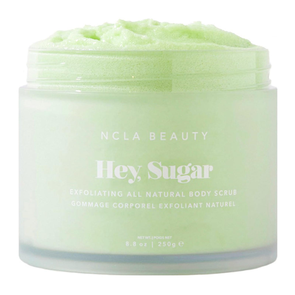 NCLA BEAUTY Hey Sugar All Natural Body Scrub – Moisturizing Exfoliating Sugar Scrub with Mango, Shea & Cocoa Butter, Cucumber – 8.8 oz