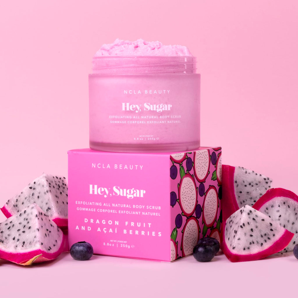 NCLA Beauty Hey Sugar All Natural Body Scrub – Moisturizing Exfoliating Sugar with Shea, Cocoa & Mango Butters