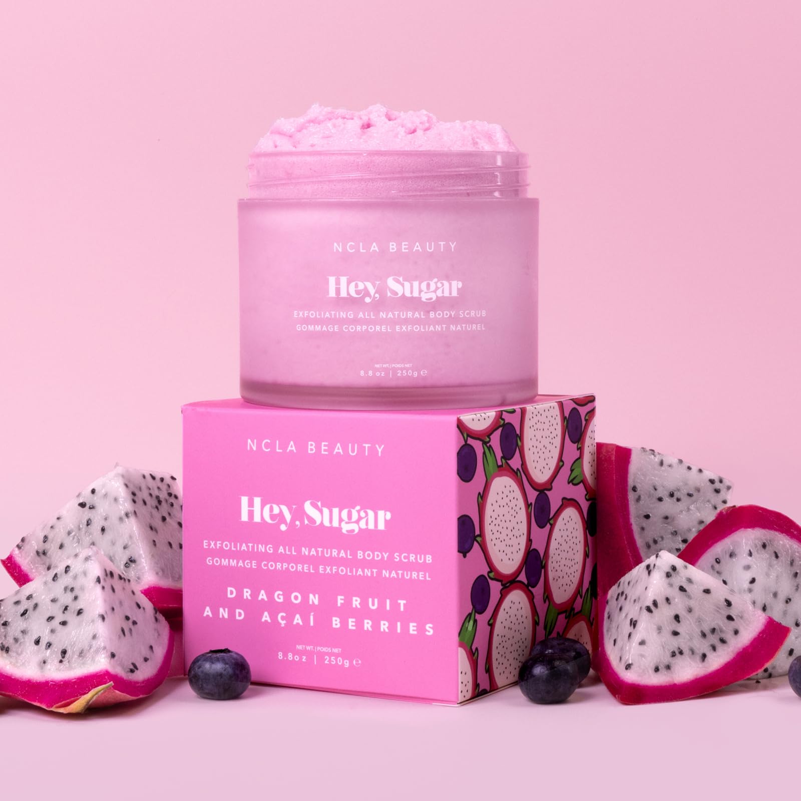 NCLA Beauty Hey Sugar All Natural Body Scrub – Moisturizing Exfoliating Sugar with Shea, Cocoa & Mango Butters
