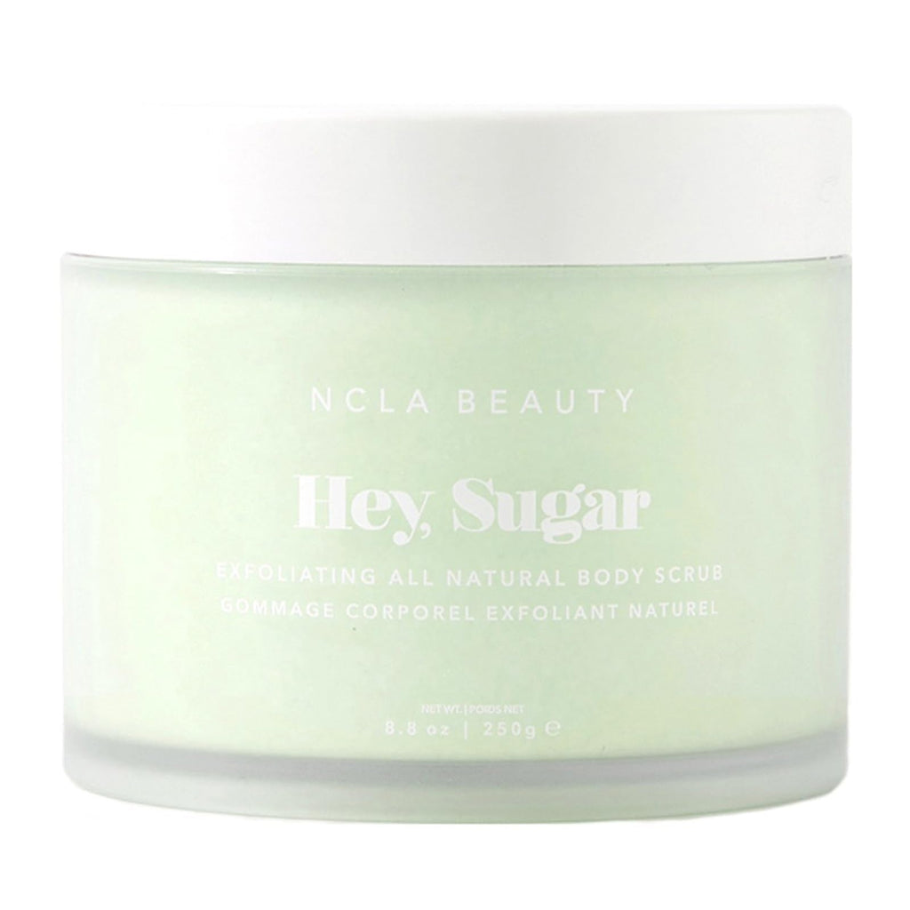NCLA BEAUTY Hey Sugar All Natural Body Scrub – Moisturizing Exfoliating Sugar Scrub with Mango, Shea & Cocoa Butter, Cucumber – 8.8 oz