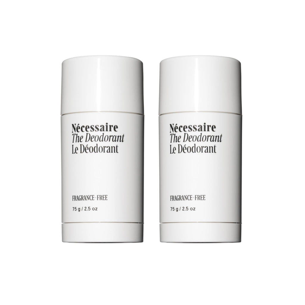 Nécessaire Fragrance-Free Deodorant | Aluminum-Free, Mandelic Acid, Extra Strength (2x75 g)