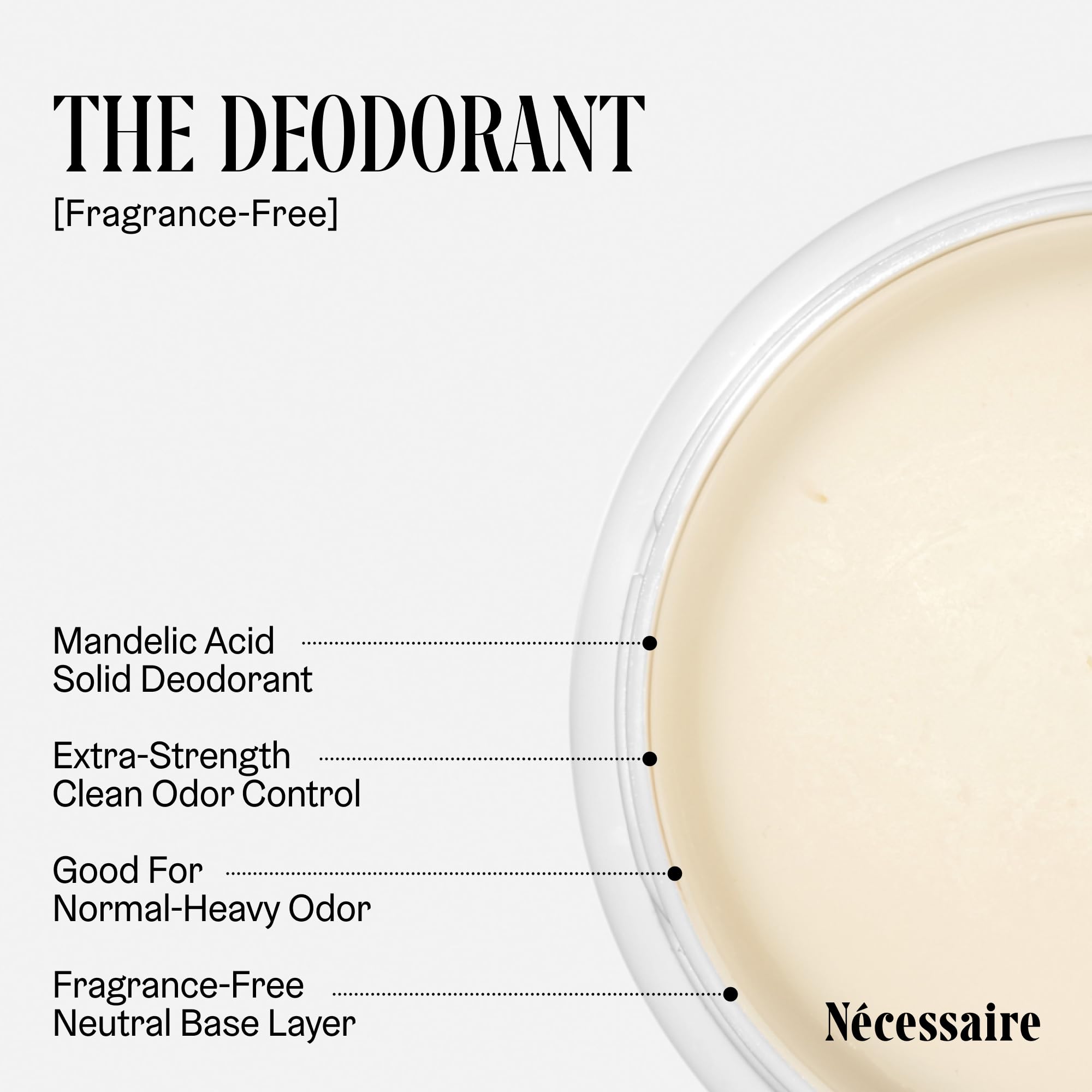 Nécessaire Fragrance-Free Deodorant | Aluminum-Free, Mandelic Acid, Extra Strength (2x75 g)