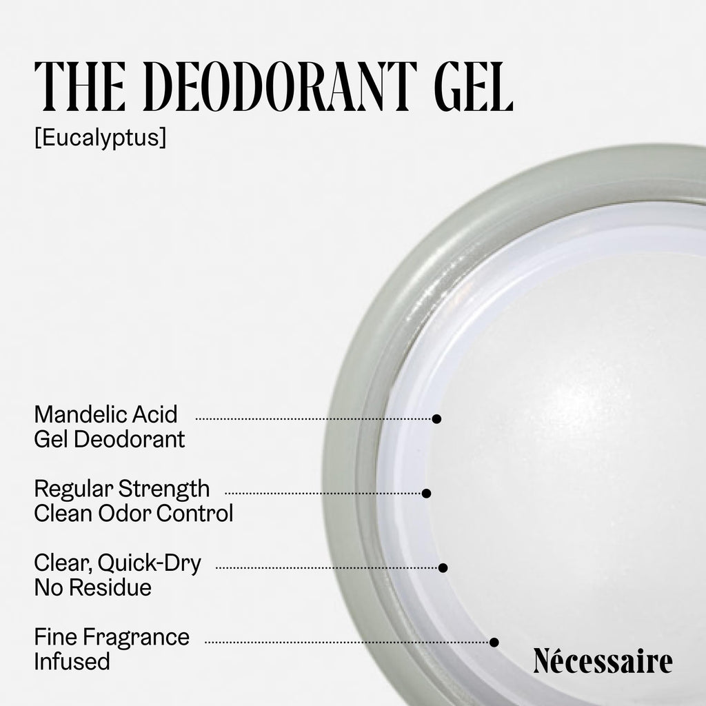 Nécessaire Eucalyptus Deodorant Gel – Aluminum-Free, Mandelic Acid, Extra Strength Odor Control