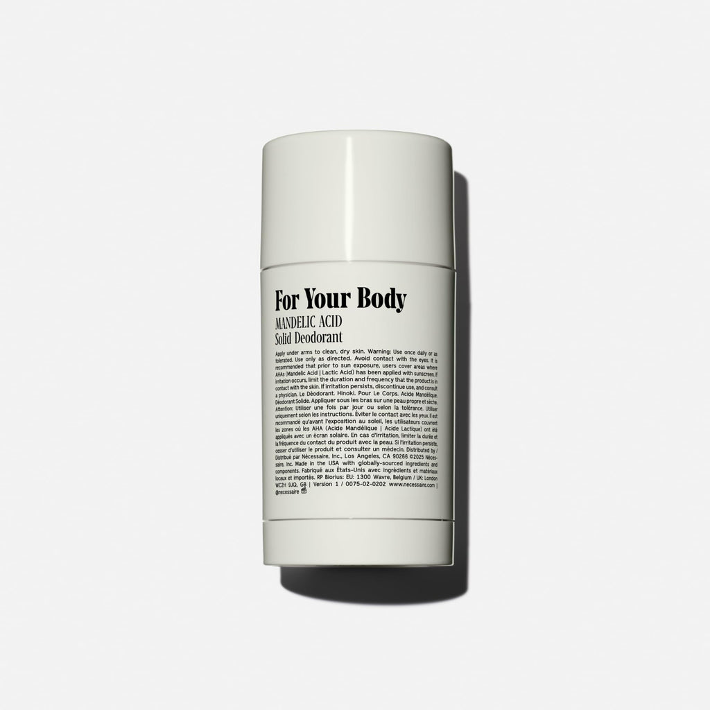 Nécessaire Hinoki Deodorant – Extra Strength Mandelic Acid, Aluminum-Free (75 g/2.5 oz)