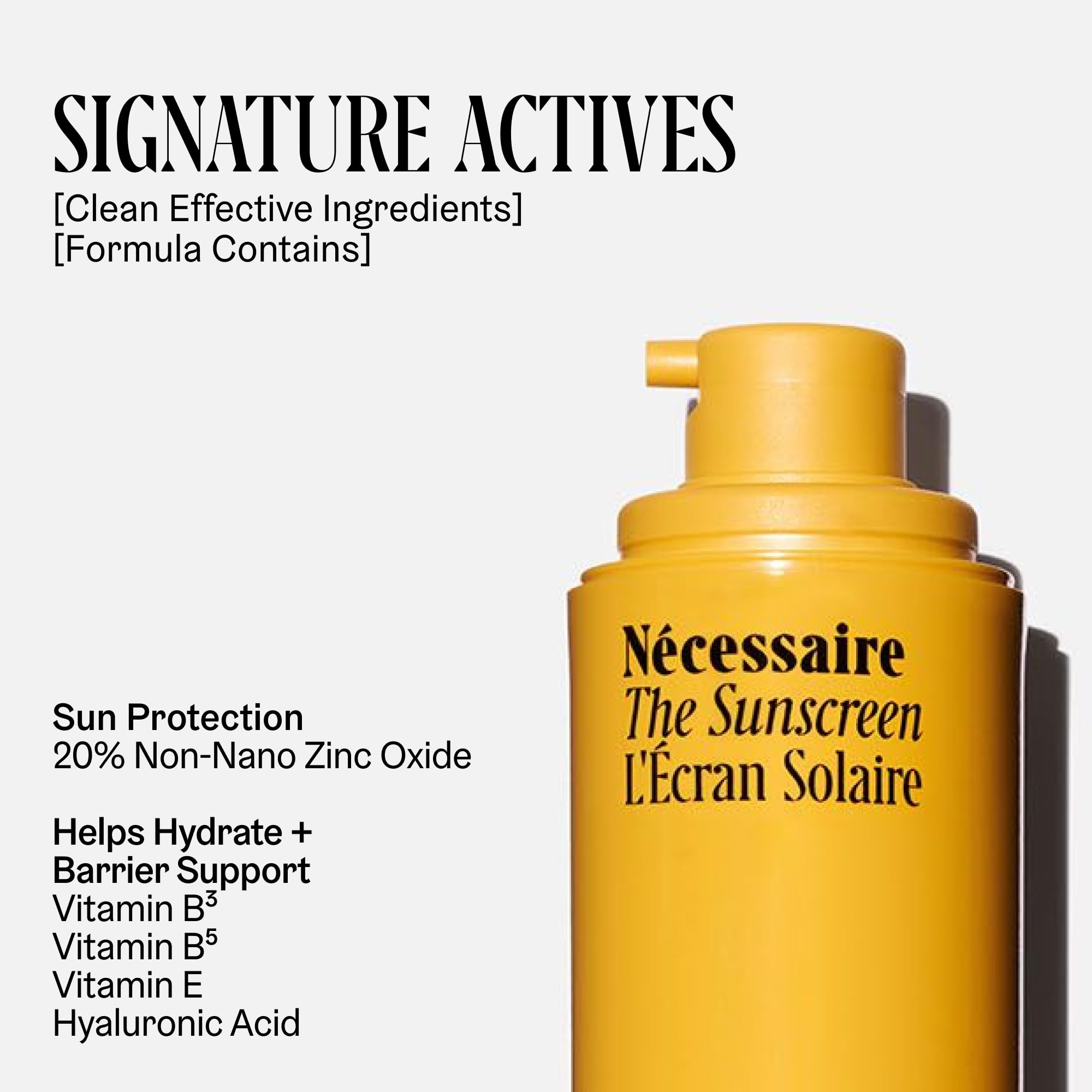 Nécessaire The Mineral Sunscreen SPF 30 PA+++ | For The Body | 100% Mineral with Zinc Oxide, Hyaluronic Acid & Niacinamide