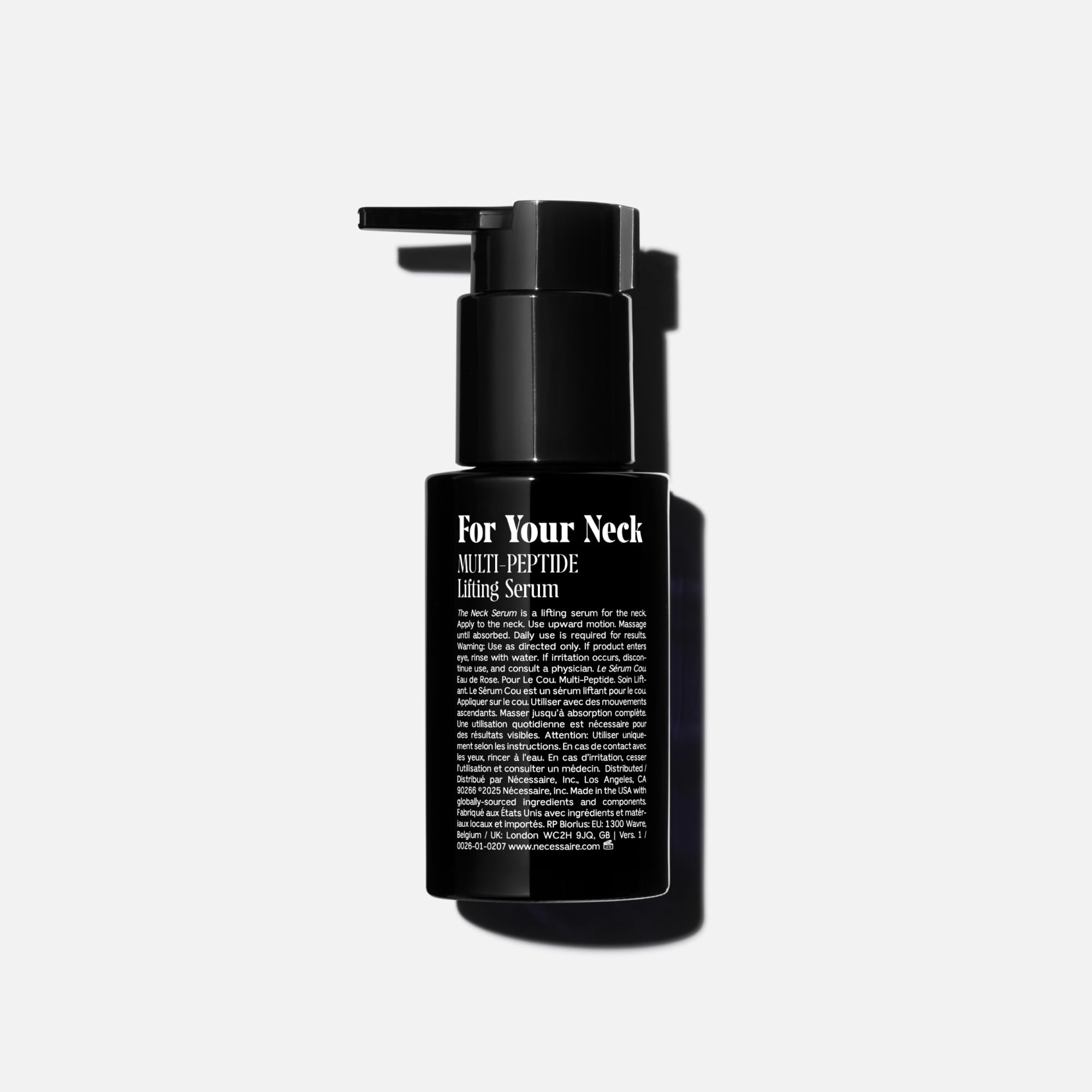 Nécessaire The Neck Serum – Fragrance-Free, 5 Peptides, Hypoallergenic, 50 ml