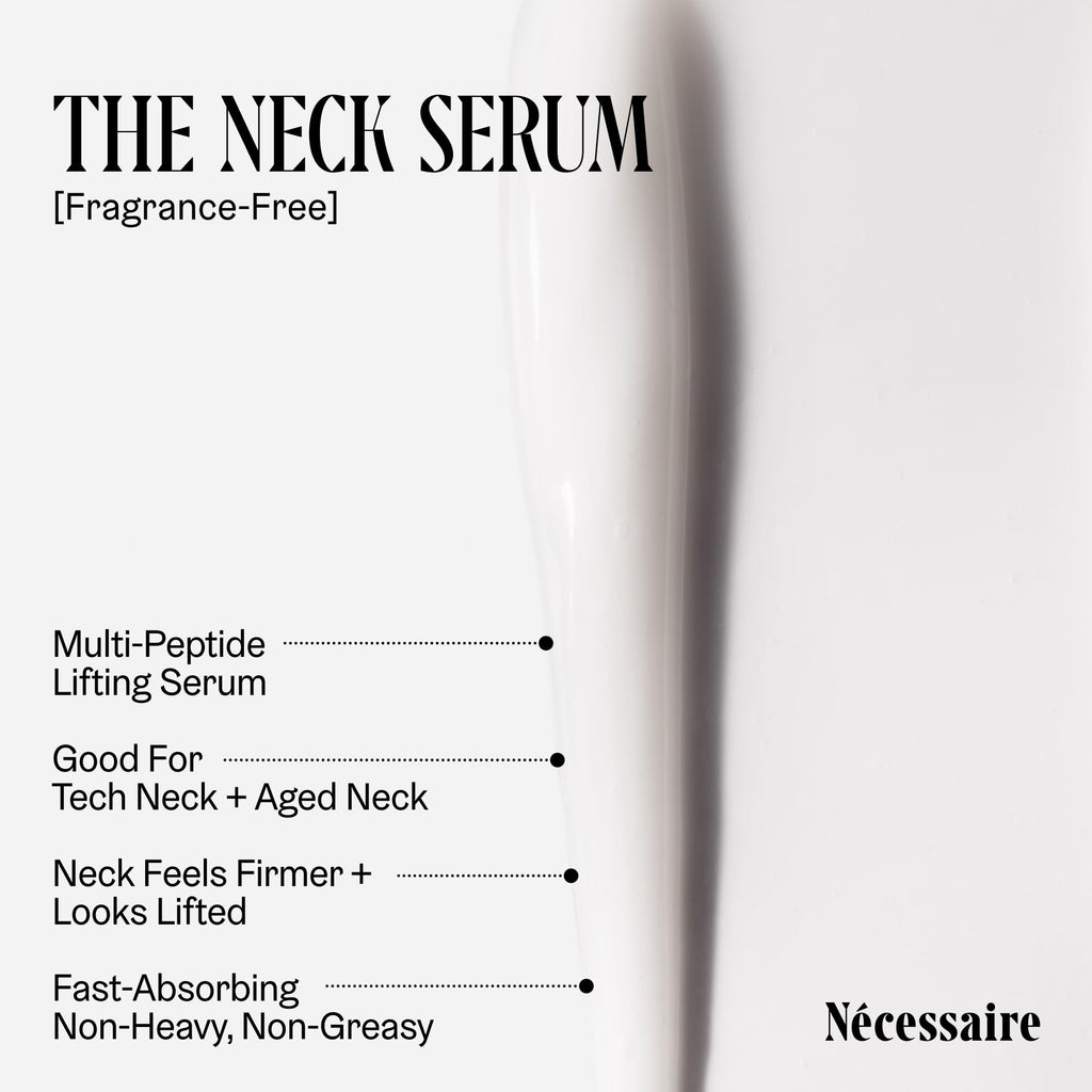 Nécessaire The Neck Serum – Fragrance-Free, 5 Peptides, Hypoallergenic, 50 ml