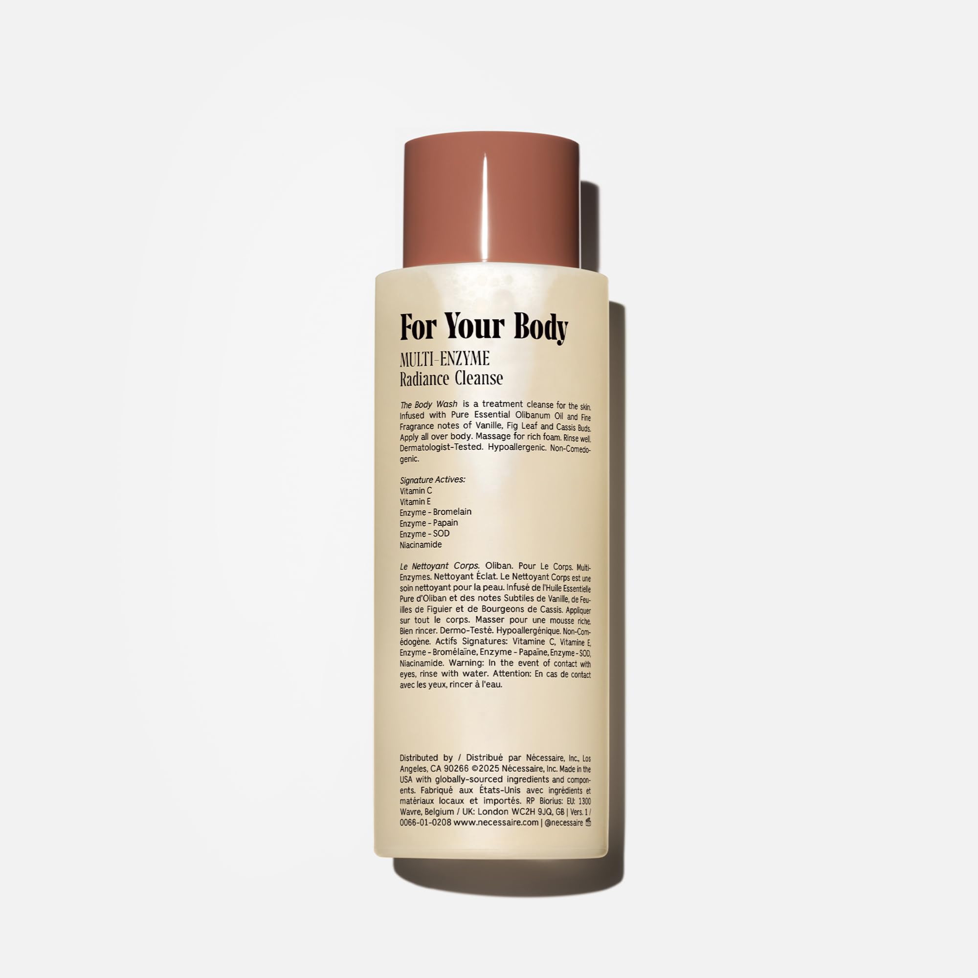 Nécessaire The Body Wash Olibanum – Niacinamide Radiance Cleanse, 8.4 fl oz