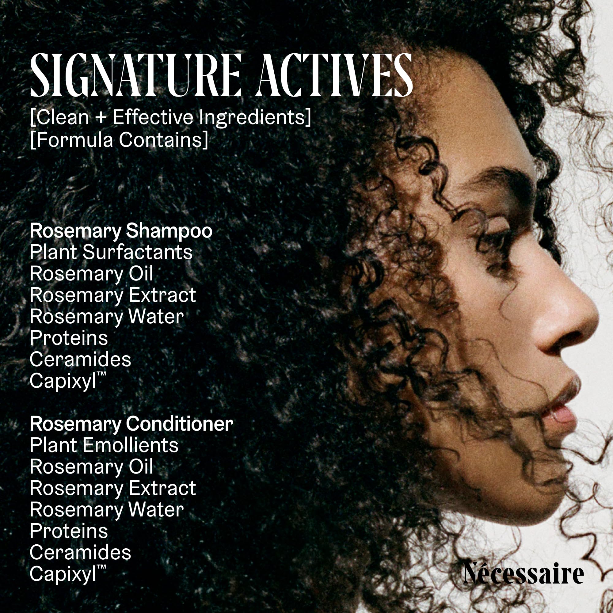 Nécessaire Rosemary Hair Duo | Strengthening Shampoo & Conditioner for Thinning Hair