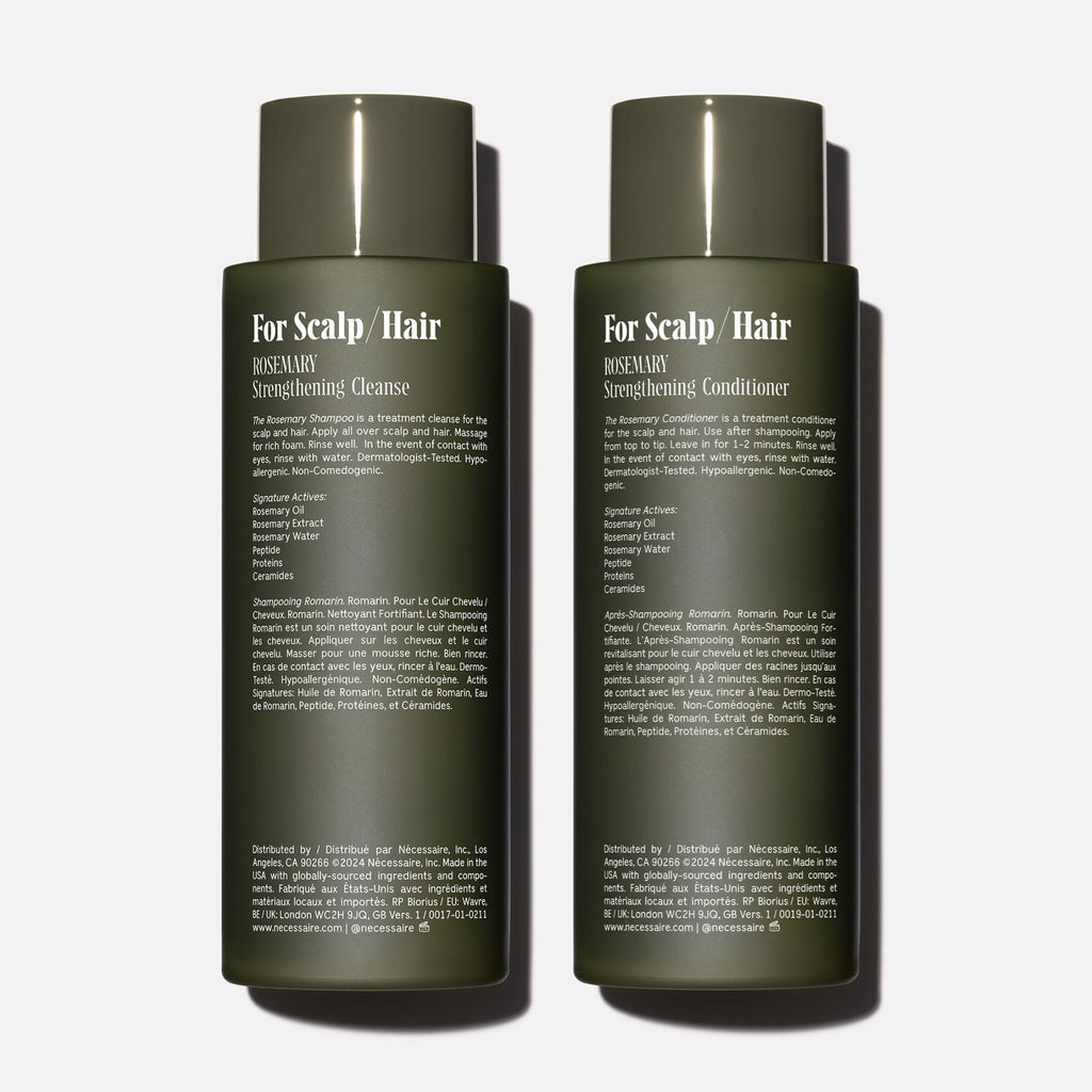 Nécessaire Rosemary Hair Duo | Strengthening Shampoo & Conditioner for Thinning Hair