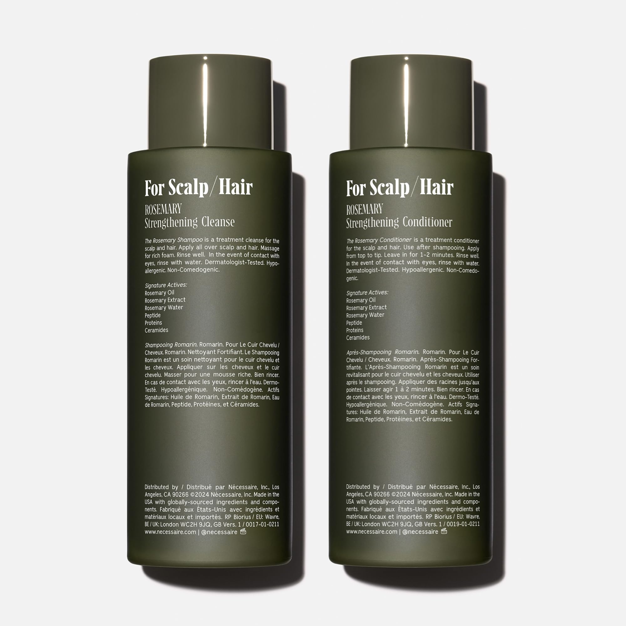 Nécessaire Rosemary Hair Duo | Strengthening Shampoo & Conditioner for Thinning Hair