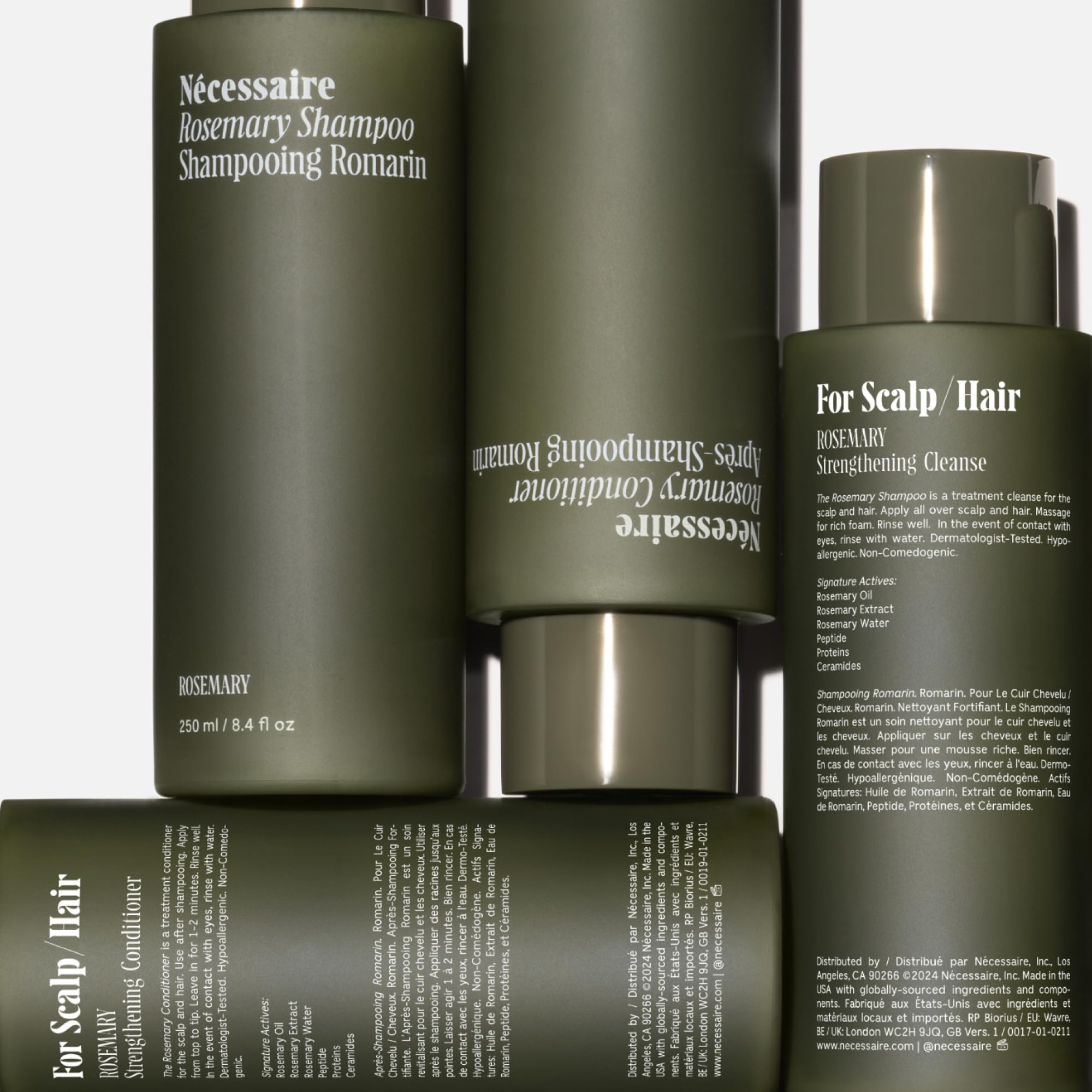 Nécessaire Rosemary Hair Duo | Strengthening Shampoo & Conditioner for Thinning Hair