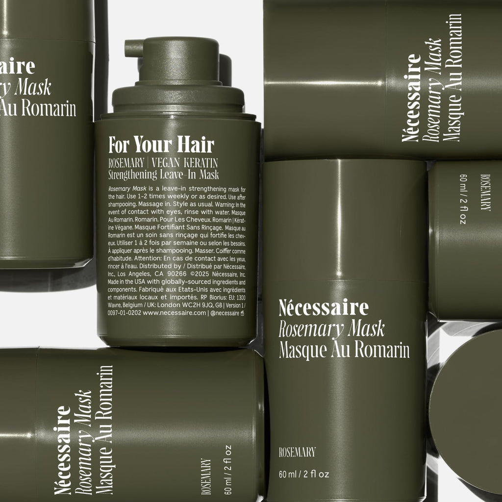 Nécessaire Rosemary Leave-In Mask | Keratin Hair Mask for Strength & Silk, Color-Safe, Sulfate-Free (60 ml)