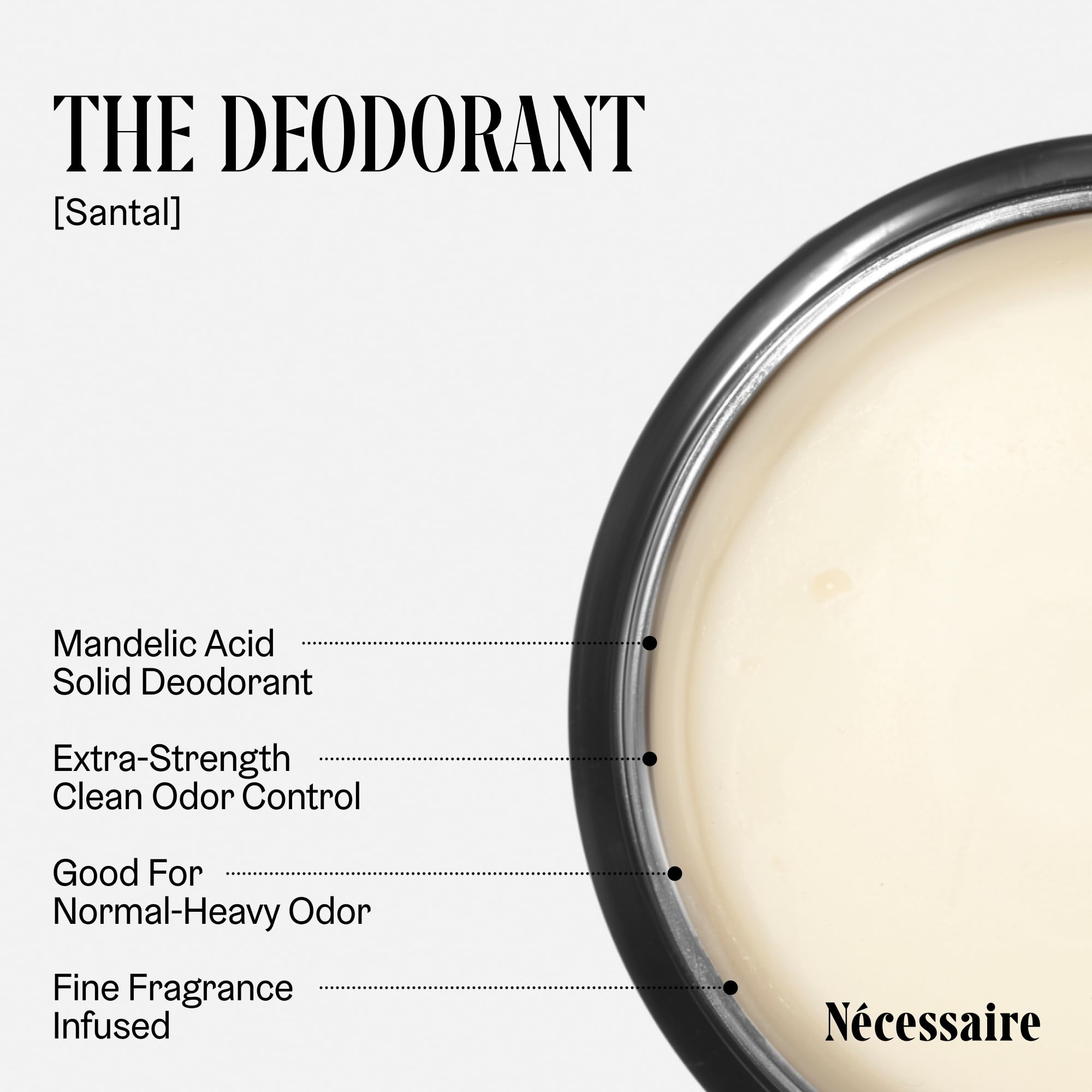 Nécessaire The Deodorant Santal | Aluminum-Free, Mandelic Acid, Extra-Strength