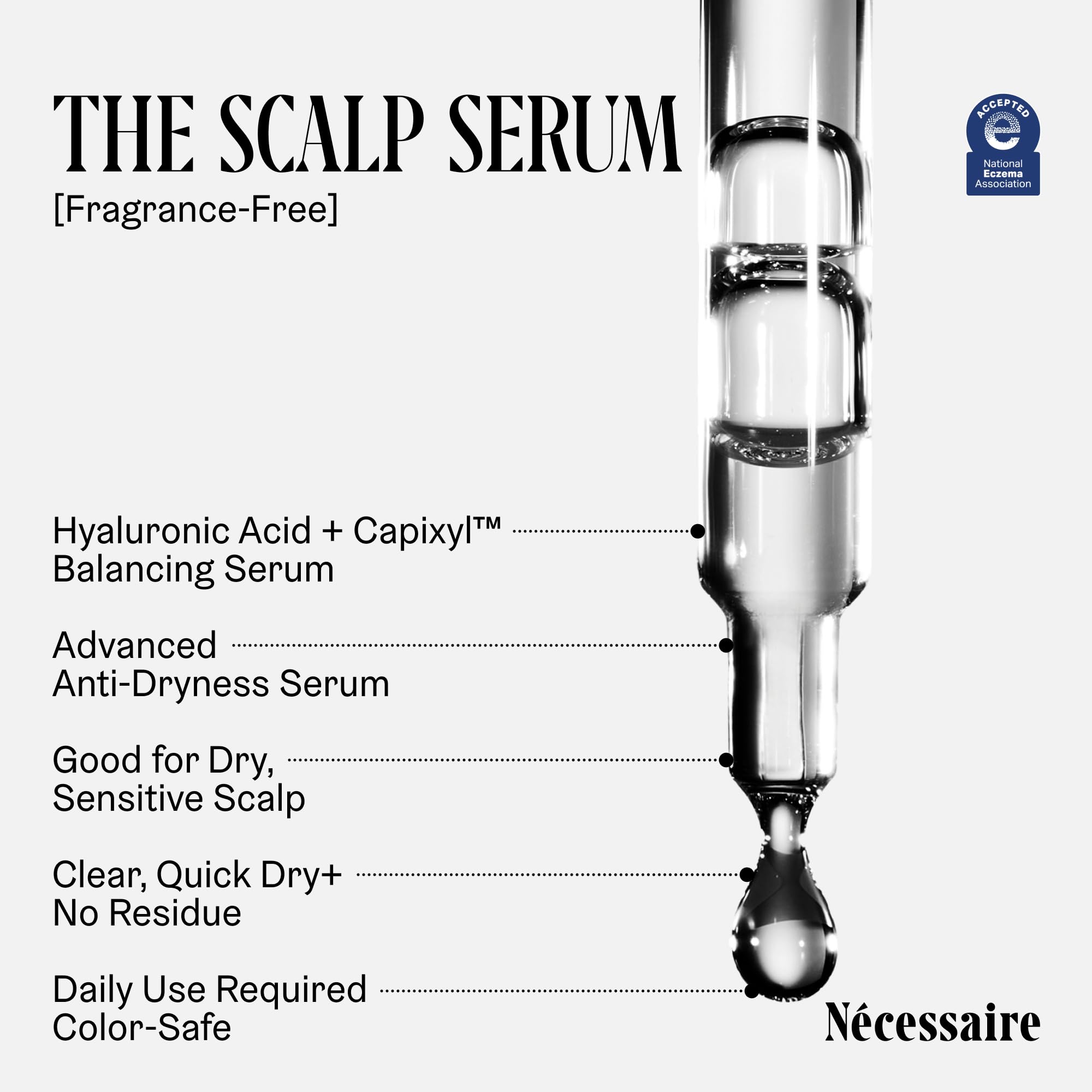 Nécessaire Scalp Serum — 5% Capixyl, 1% Hyaluronic Acid, Fragrance-Free