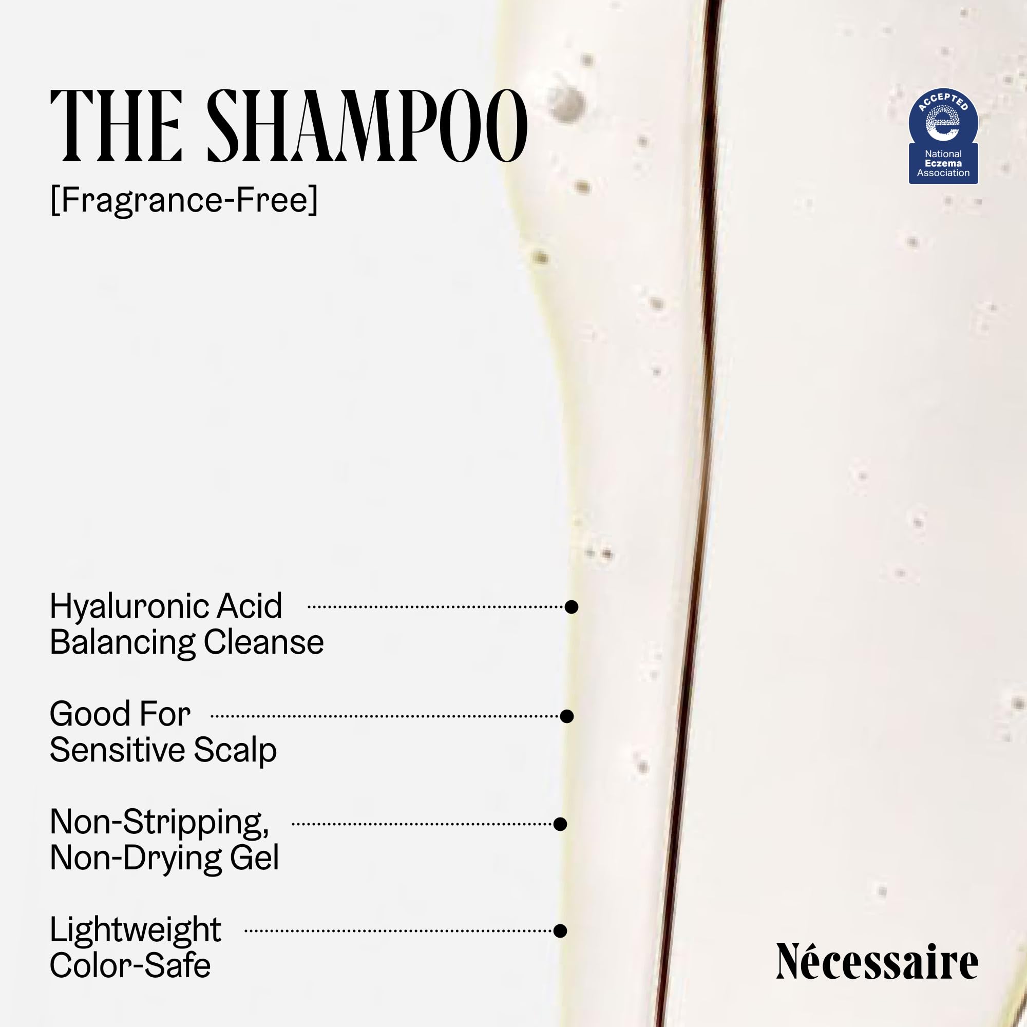 Nécessaire The Shampoo Mini — Hyaluronic Acid + Vitamin B Complex, Travel Size 3.4 fl oz