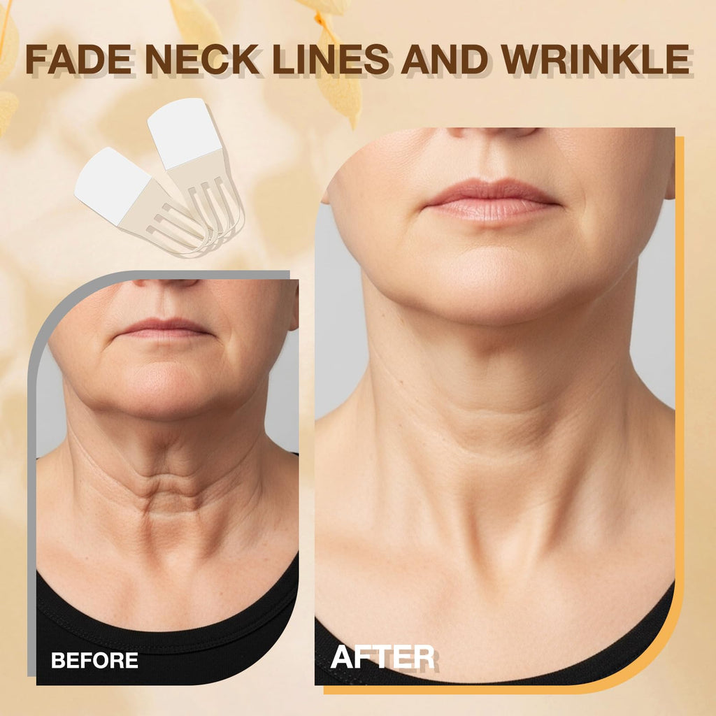 Neck Tightening Patches — Invisible Lift Tape for Firming & Wrinkle Reduction (8 Bands + 40 Replacements)