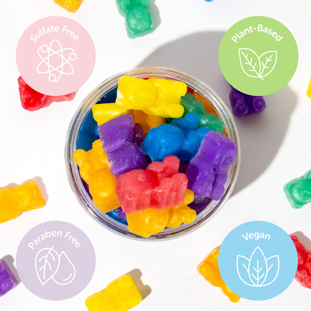 Nectar Bath Treats Bear Shape Kids Soap – Mini Bubble Soaps, Handmade in USA