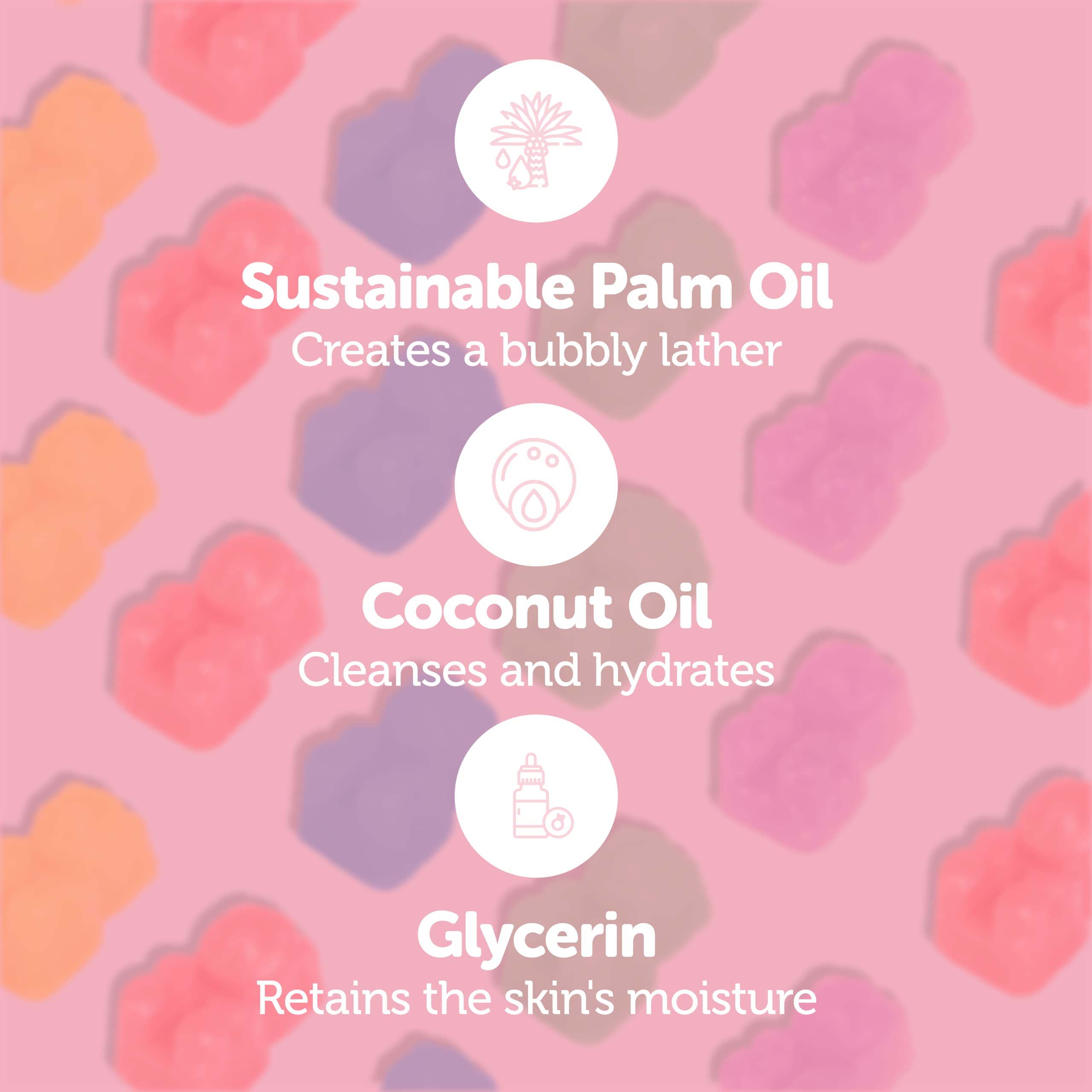Nectar Bath Treats Bear Shape Kids Soap – Mini Bubble Soaps, Handmade in USA