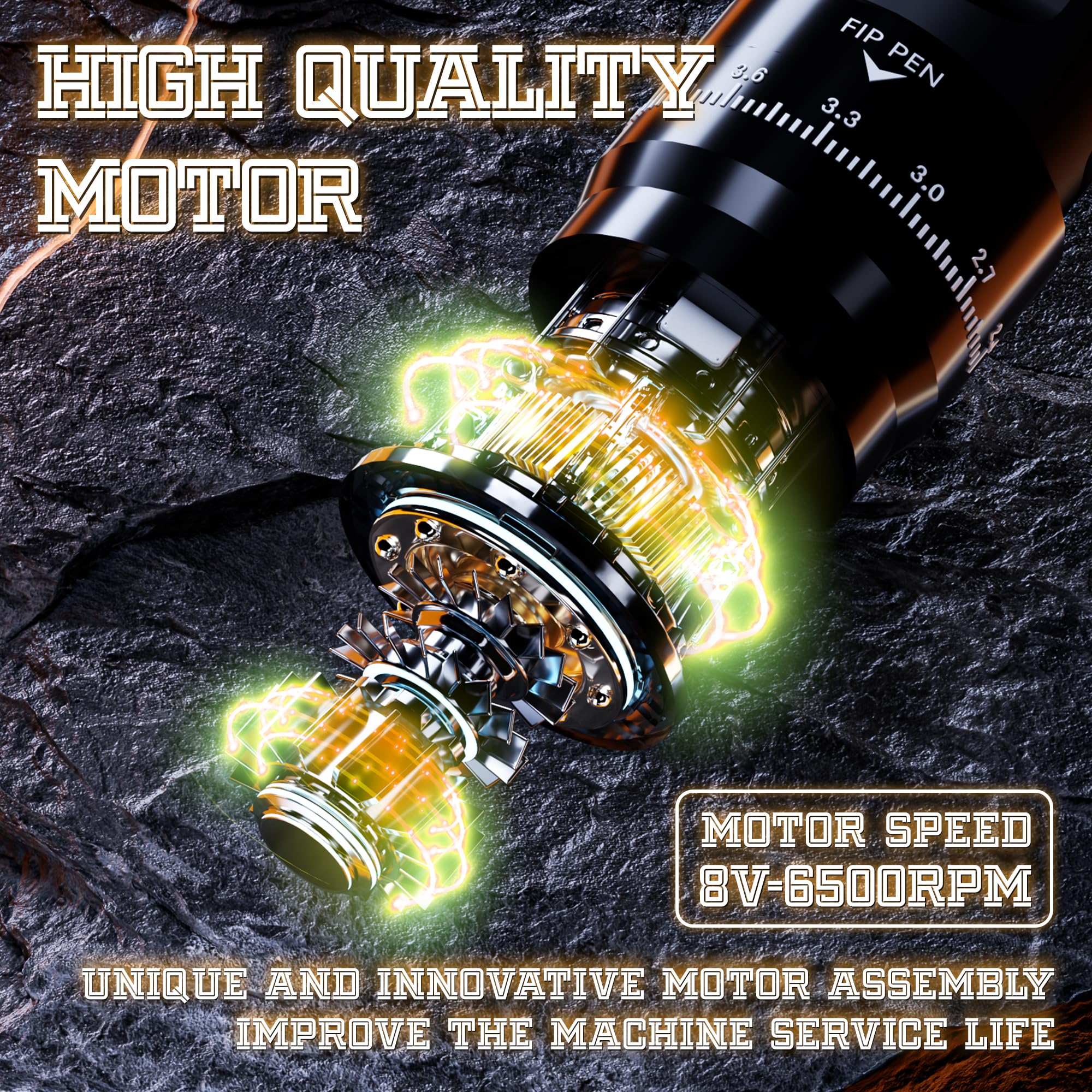 NEDPAIN Pro Wireless Tattoo Kit – 9500RPM, 1800mAh Battery, 7 Stroke Adjustments, RCA & LED Display