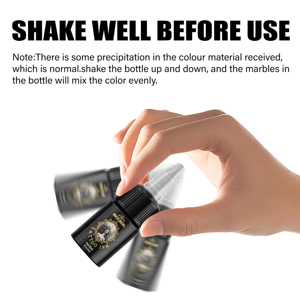 Neebol 21 Colors Tattoo Ink Set – 15ml Bottles for Outlining & Shading
