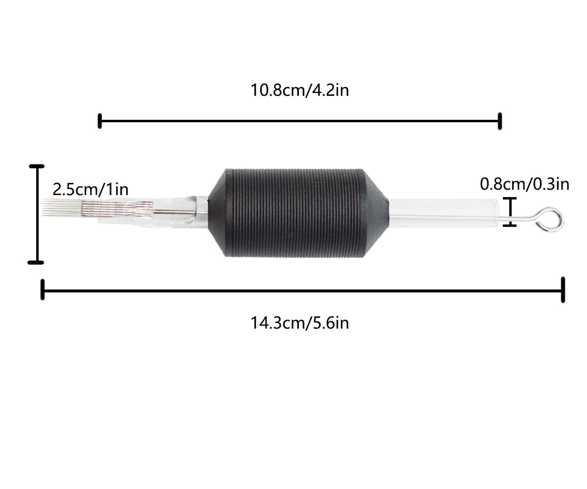 Needlehouse 1inch (25mm) Tattoo Needle Tubes — 20pcs 1211M1 Disposable Set