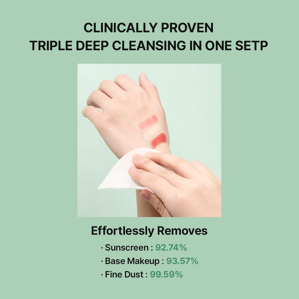 NEEDLY Mild Cleansing Pad – Makeup Remover for Sensitive Skin, Triple Deep Cleansing, Extra-Large Soft Vegan Pad