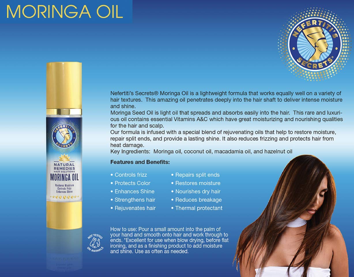 Nefertiti's Secrets Moringa Oil with Rosemary – Organic Hair Growth & Deep Hydration 50 mL