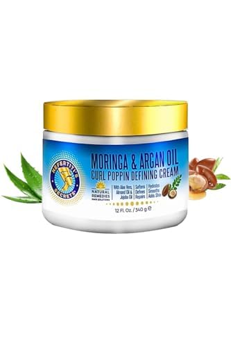 Nefertiti's Secrets Moringa Oil Curl Defining Cream | Sulfate & Silicone-Free, 12 oz