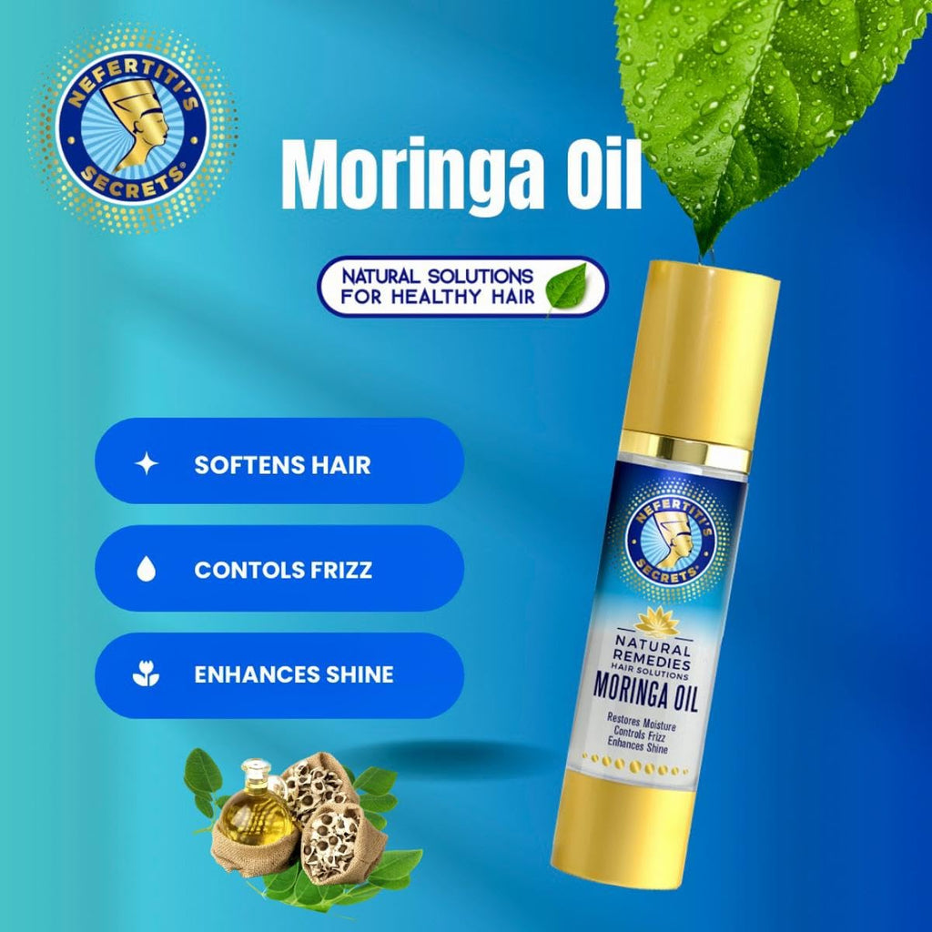 Nefertiti's Secrets Moringa Oil with Rosemary – Organic Hair Growth & Deep Hydration 50 mL