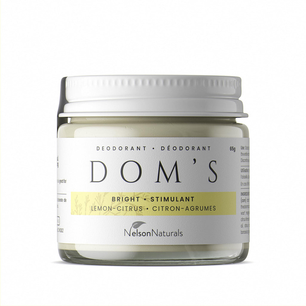 Nelson Naturals Bright Lemon Citrus Deodorant 68g – Natural, Extra-Strength Odor Protection