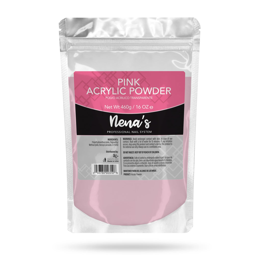 Nena's Superior Sculpting Powder – 16 oz Professional Acrylic Nail System (Clear & Pink)
