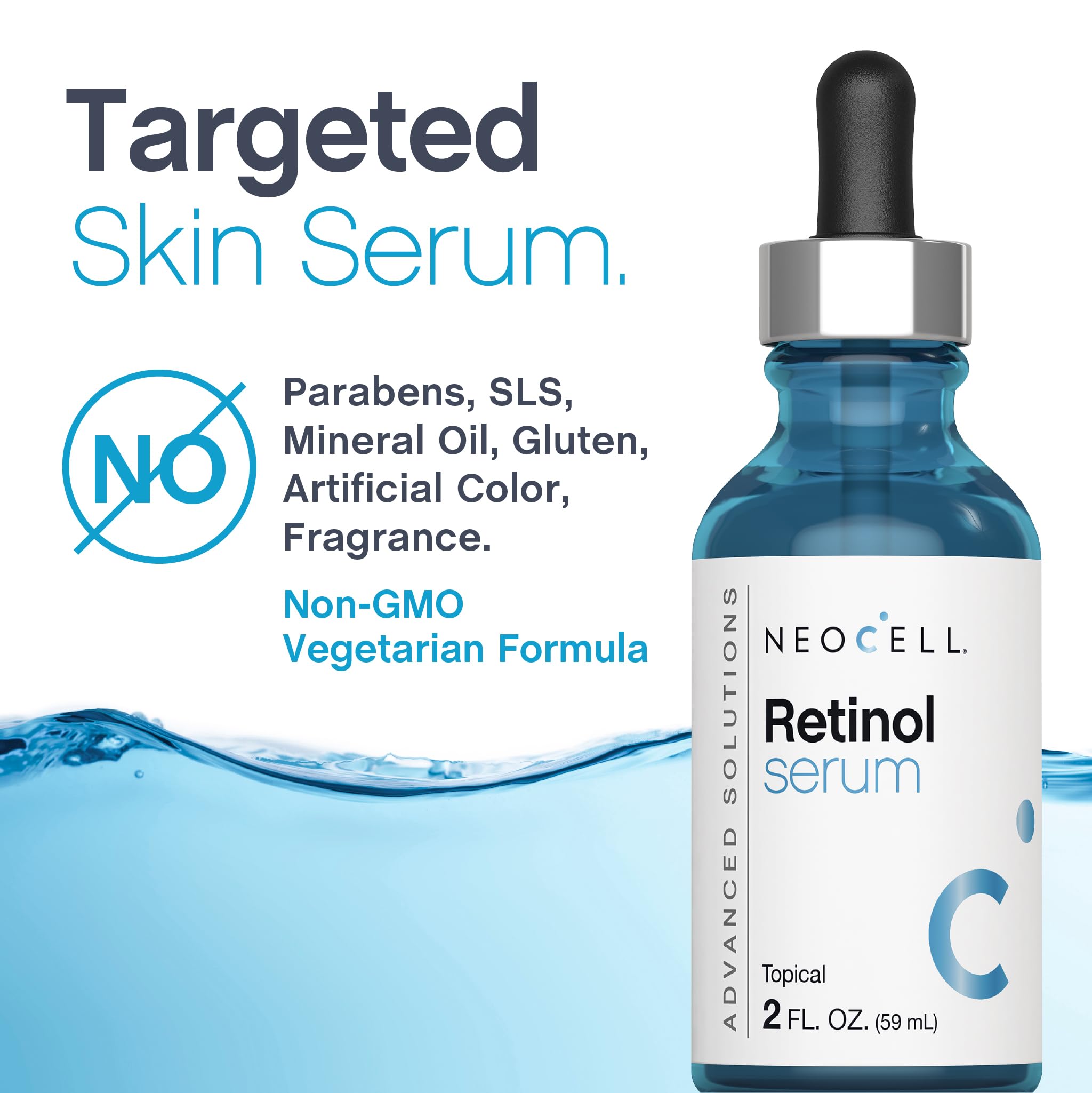 NeoCell Retinol Serum for Face | 2 oz | Nightly Skincare with Vitamin E & A