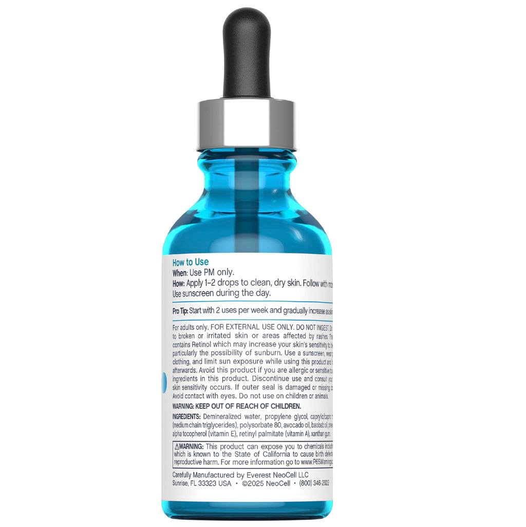 NeoCell Retinol Serum for Face | 2 oz | Nightly Skincare with Vitamin E & A
