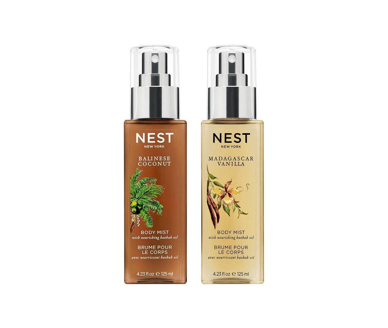 NEST New York Mist & Match: Balinese Coconut & Madagascar Vanilla Perfume Oil Body Mists